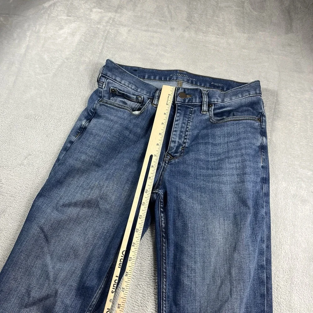 Banana Republic Travelers Jeans Navy Blue Denim Mens 31x30* Pants‎ Slim Fit